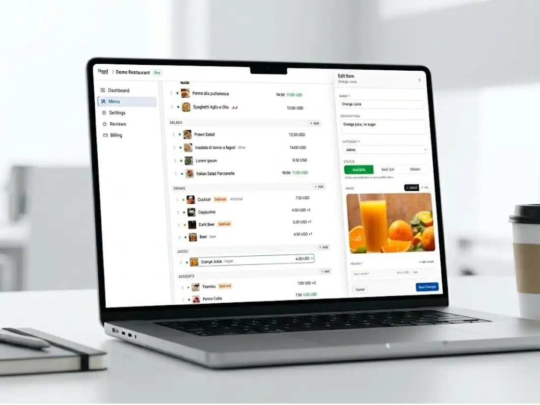 Restaurant Menu Maker