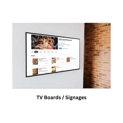 Digital Food Menu on TV