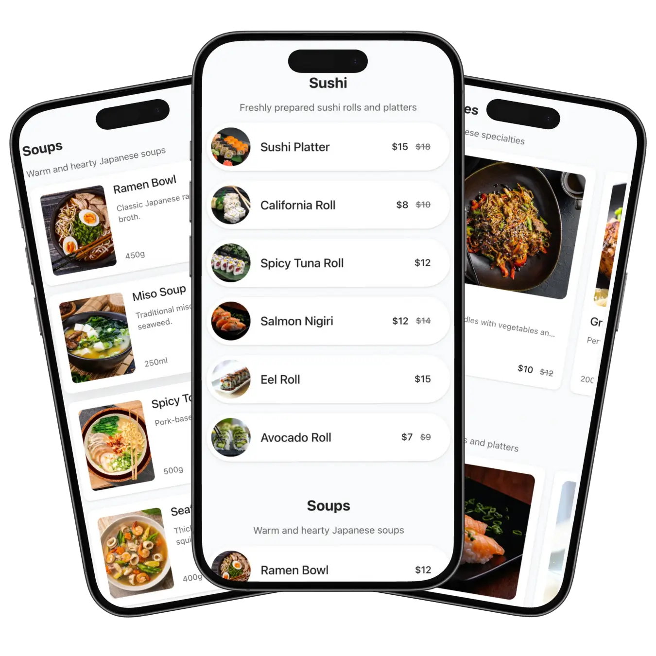 Digital Menu on mobile